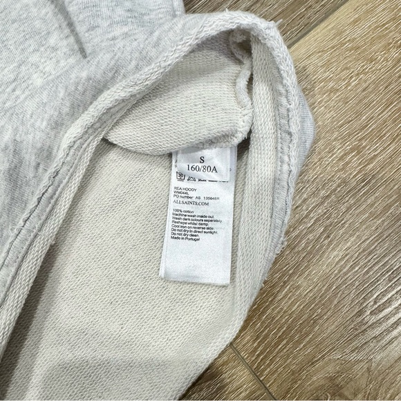 All Saints Light Gray 100% Cotton Hoodie - Picture 7 of 7